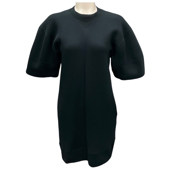 SACAI BLACK SPONGE SWEAT DRESS - Picture 1 of 6